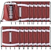 Motroce 15 Pcs Football Drawstring Gift Bags Bulk 13.3 x 15.7 Inch Football Goodie Backpack Sports Party Favor Bags for Gym Travel Party Storage