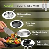 Anmarko Professional Stainless Steel Spatula Set Large Griddle Spatulas view 5