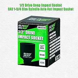 SUNHZMCKP 1/2 Inch Drive Impact Socket, SAE 1-3/4