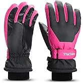 ThxToms Kids Winter Gloves Waterproof Ski Snow Gloves for Boys & Girls Cold Weather Outdoor Sports Snowboard Bicycle for 4-14 Years Old