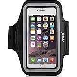 iXCC Trek Series Easy Fitting Sport Gym Running Sweatproof Armband with Dual Arm-Size Slots for iPhone 6, 6s, 5s, 5, 5c, iPod MP3 Player - Black