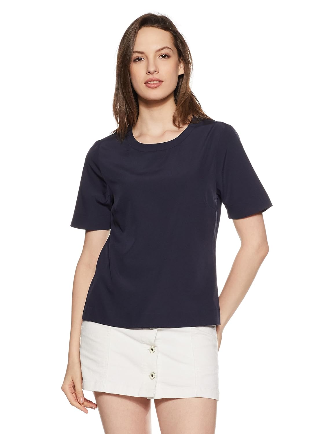 marks & spencer women's regular fit linen top