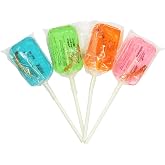 Hotlix Edible Worm Sucker Lollipops - Blueberry, Grape, Orange, Strawberry | Edible Insect Candy, Real Bug Lollipops, Assorted Flavors, Sugar-Free Formula, Pack of 4