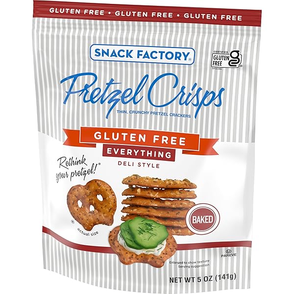 SNACK FACTORY PRETZEL CRISPS, GLUTEN FREE EVERYTHING FLAVOR, 5 OZ