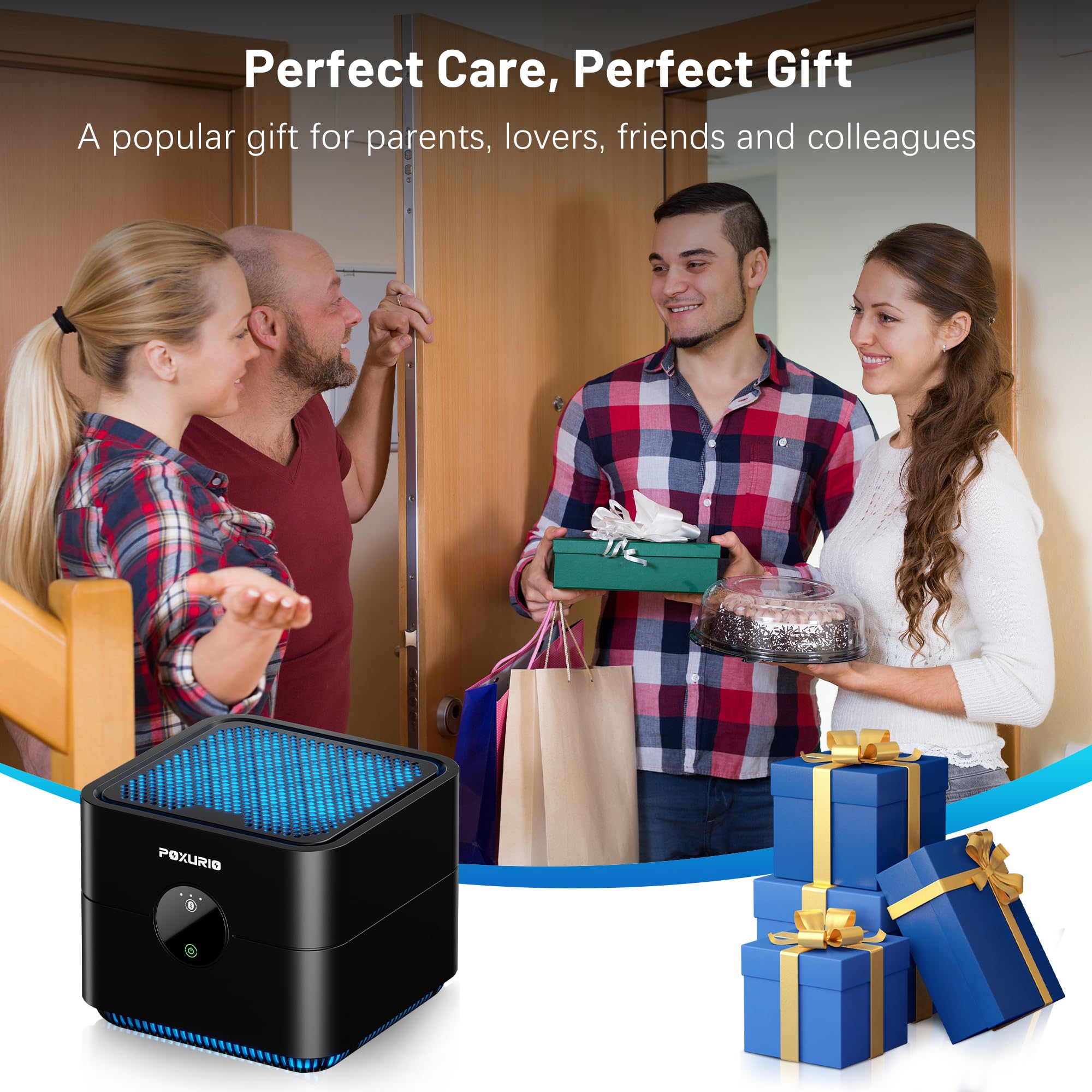 Air Purifiers for Home, H13 True HEPA Filter for Smoke, Dust, Pollen, Pet Dander & Odors, 600 ft² Coverage, Quiet 22dB Sleep Mode, 3 Fan Speeds, App Control