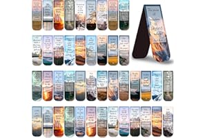 DITERYY 50 Pack Bookmark Christian Magnetic Bookmarks for Women Men Bible Verse Book Marker Book Lovers Page Markers for Teachers Students Reading School Office Home, Printing on 2 Side