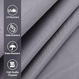 Yeahmart Sun Shade Sail Square 3.6x3.6m with Fixing Kit Grey view 4