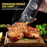 Dallfoll Electric Salt Pepper Grinder USB Rechargeable with LED Light view 6