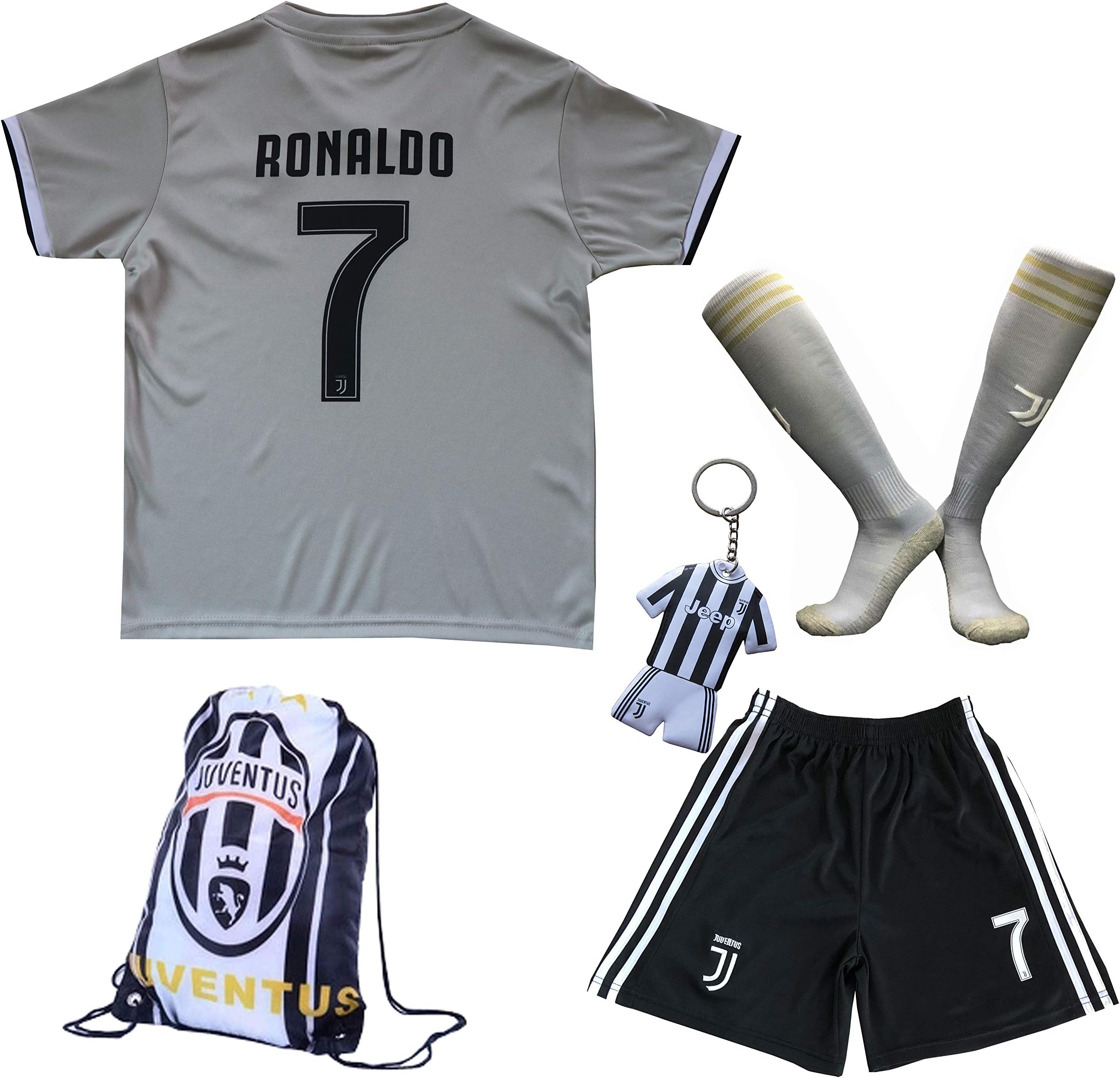 Juventus 2019#7 RONALDO Home Football Kit with 3 Pieces Gift Set