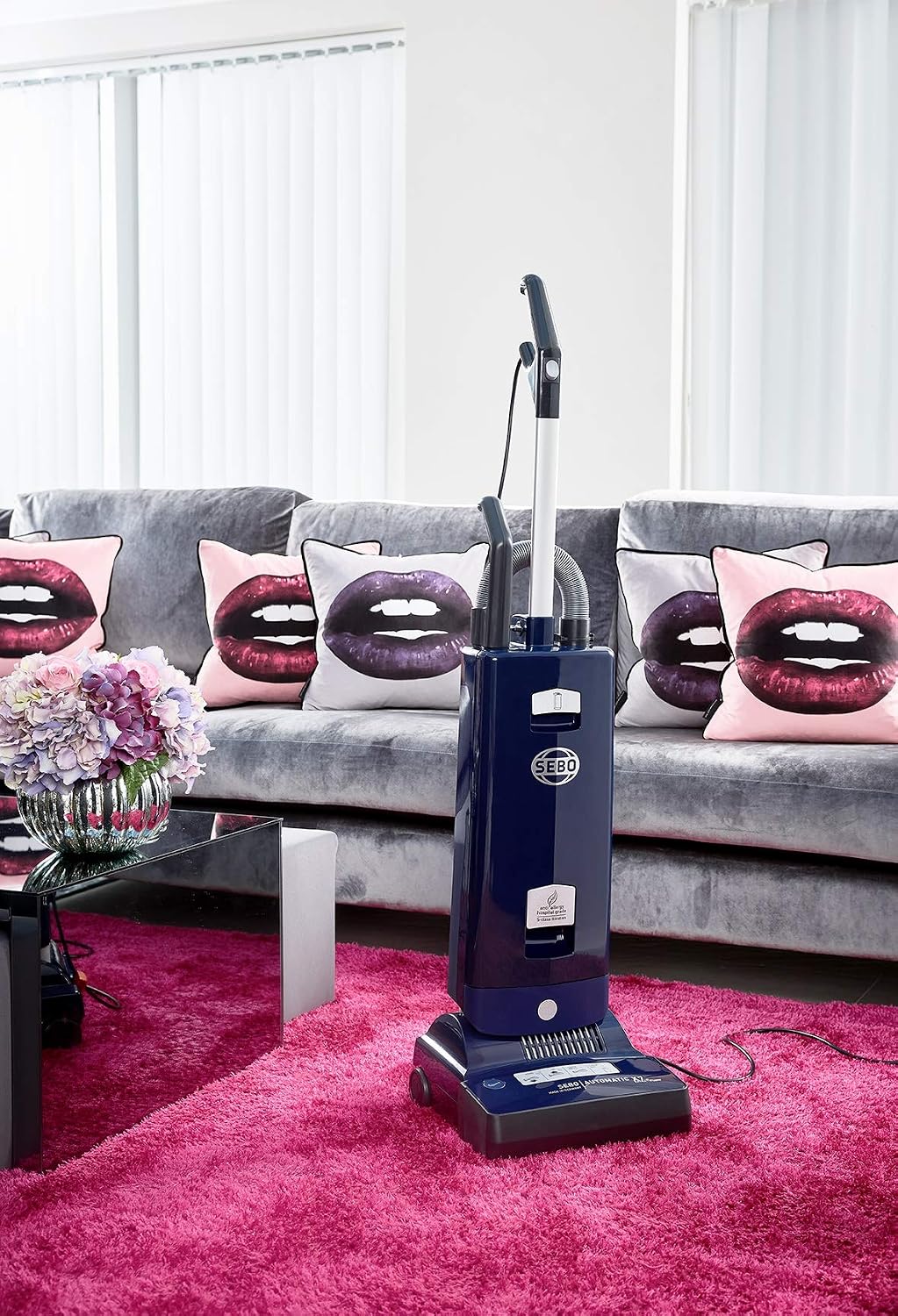 SEBO 91506GB Automatic X7 Extra ePower Upright bagged Vacuum Cleaner, 890 W, Dark Blue/Silver - Image 5