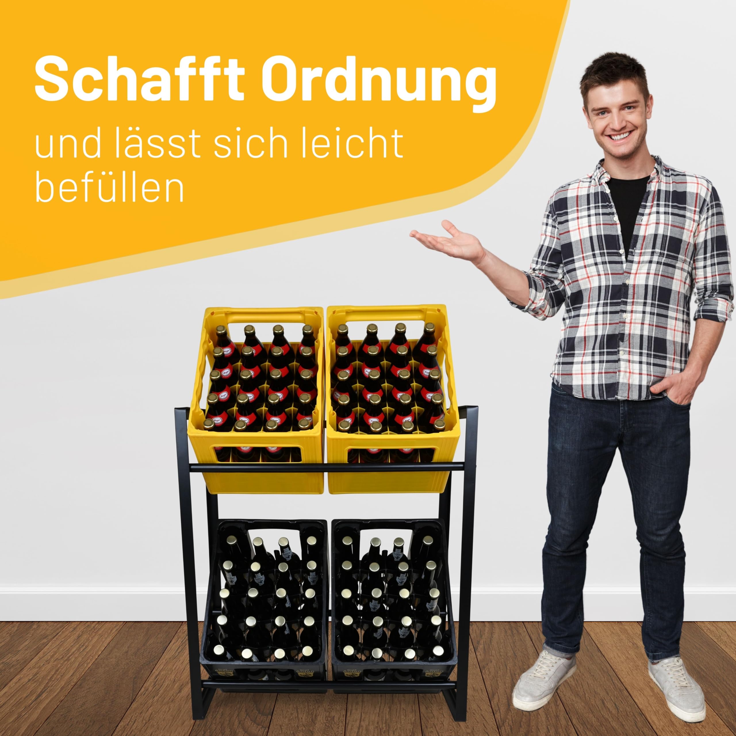 D&D Living® CRINO Getränkekistenregal 6 Kisten | Das Original Getränkeregal | maximale Stabilität und Leichter Aufbau | entwickelt in Österreich 3