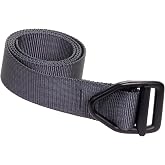 Bison Designs Light Duty Black Buckle Belt - Graphite