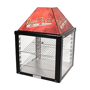 Wisco 690-16 Food Warming and Merchandising Cabinet, 2 Shelf, Black