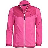 Nautica Girls' Full-Zip Fleece Jacket, Signature Logo Design, Lightweight & Wind Resistant