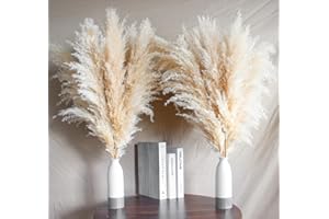 NAUNAUYA 14 Stems 30" inch Dried Pampas Grass Decor Tall, Large Pompas Grass, Boho Neutral Home Decor Bouquet, Fluffy Pampass Grass for Floor Vase Wedding Floral Arrangements Wall Farmhouse Table Decor