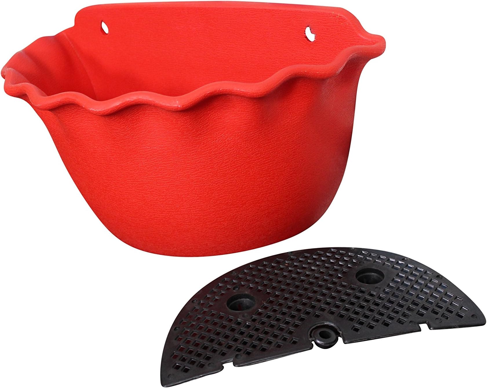 Gardens Need Plastic Platinum Pot Set (Red, 2-Pieces)