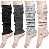 Loritta Womens Leg Warmers Winter Warm Knit Long Boot Socks Slouch Knee High 80s for Party