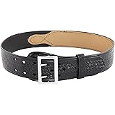 First Class Leather Sam Browne Police, Sheriff, and Security Leather-Lined, 2.25" Width Plain and Basketweave Duty Belt