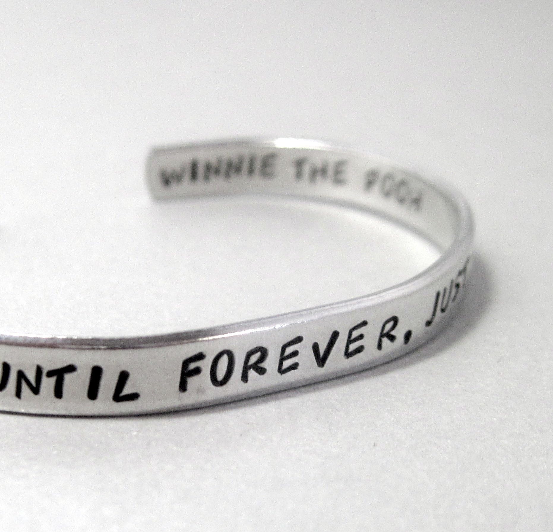 Friendship Bracelet - We'll Be Friends Until Forever - 2-Sided Hand Stamped Aluminum Cuff - customizable