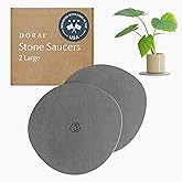 Dorai Stone Plant Pot Saucer – 2 Large Diatomite Water-Catching Trays for Indoor Plants