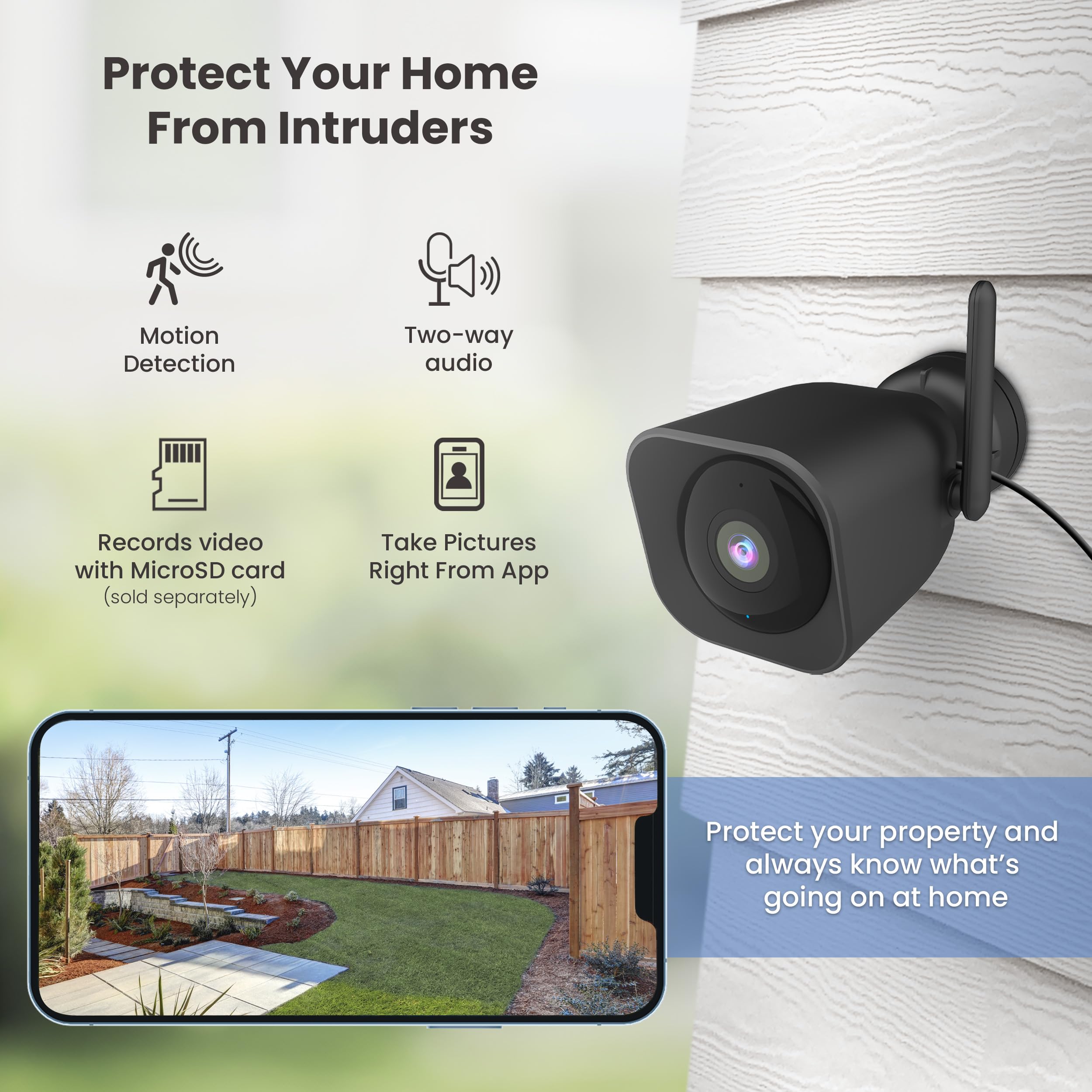 Feit Electric CAM/WM/WiFi 1080p HD Outdoor WiFi Smart Home Security Camera with Night Vision - View 5
