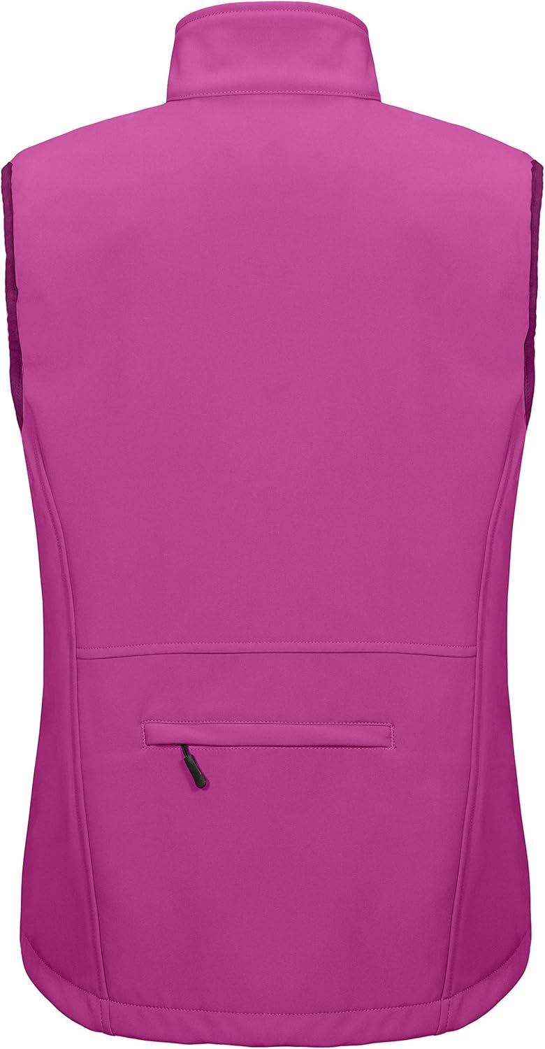 Little Donkey Andy Women's Lightweight Fleece Lined Softshell Vest Windproof Sleeveless Jacket for Hiking Travel Golf: Clothing