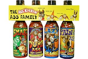 ASS KICKIN' KICKIN' Family Hot Sauce Gourmet Gift Set – 5oz. 4 Pack - Try if you dare! – Perfect Ultimate Gourmet Gift for the Hot Sauce Fan