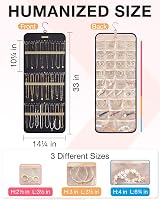 bagsmart Dual-Sided Jewelry Organizer Hanging 32 Pockets with 3 Wave Hooks view 5