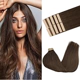 GOO GOO Tape In Hair Extensions 24 inch 30g 10pcs Chocolate Brown 9A 100% Remy
