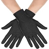 ValueBargain Black Costume Gloves, Spandex Thin Black Gloves for Cosplay Halloween Party, Unisex Wrist Length