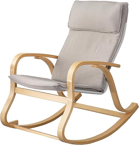 orolay schaukelstuhl schwingstuhl relaxstuhl relaxsessel grau amazon de kuche haushalt wohnen