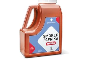 Dependable Food Smoked Sweet Paprika -6 Lb. Jar - Spanish, Bulk, Kosher Paprika Seasoning for Chefs & Culinary Enthusiasts - Natural, Non-GMO - Adds Smoky & Sweet Flavor to Grilled Meats, Paella, Roasted Vegetables, Stews & More - Allergen Free
