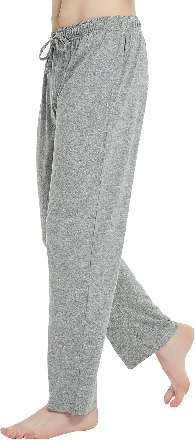 U2SKIIN Mens Cotton Pajama Pants, Lightweight Lounge Pant with Pockets Soft Sleep Pj Bottoms for Men at  Men’s Clothing store