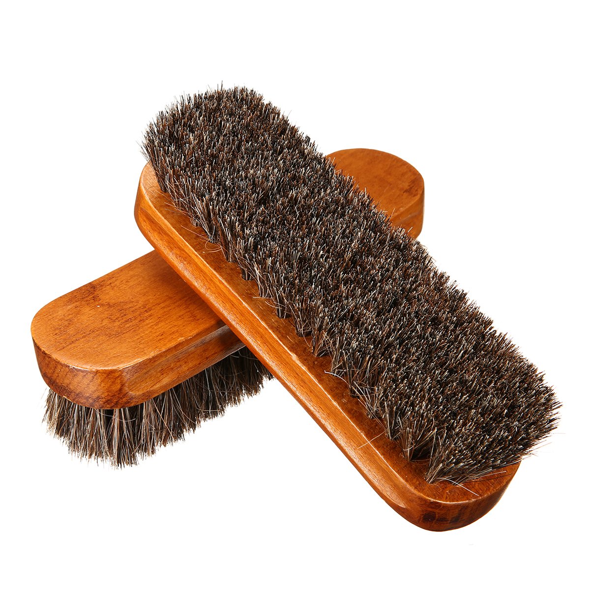 Gracosy Horse Hair Shoe Brush Polish Applicator for Leather Care and