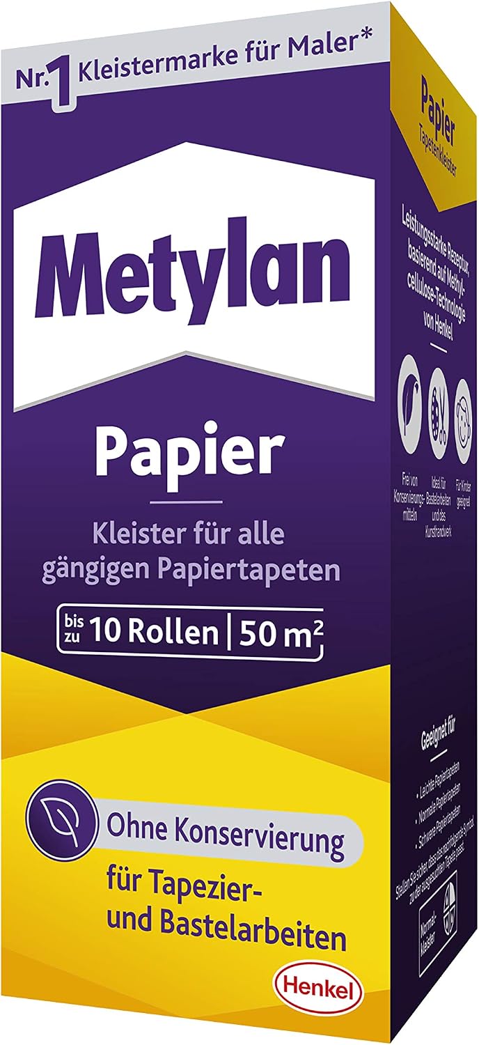 Metylan Paper, strong wallpaper paste for light normal and heavy paper wallpaper