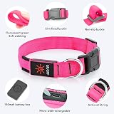 KOSKILL Light Up Dog Collar USB Rechargeable Pink M Adjustable Waterproof view 3