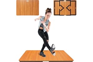 koretech Tap Dance Floor, Portable Dance Floor, Professional Tap Board for Tap Dancing, Cushioned Base Dance Practice Floor, 47'' x 27''