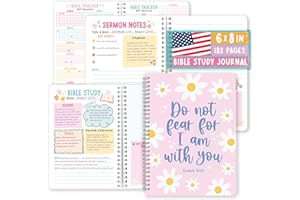 HADLEY DESIGNS Bible Journal for Women - Guided Bible Study Journal For Women, Church Notes Journals, Sermon Notes Notebook, Christian Gifts For Girls, Journaling Kit and Study Supplies