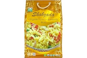 Shahzada Diabetic Friendly, Specially Processed Basmati Rice 10 lbs | Low G.I. Index Value, 100% USDA ORGANIC Certified Rice, Extra Long Grain, Vegan NON-GMO, Vegan, Gluten, Soy, Egg Free, Resealable Zip-Lock Bag to Seal Freshness-Tradition of Quality |10 Pound Packing – 160 Oz