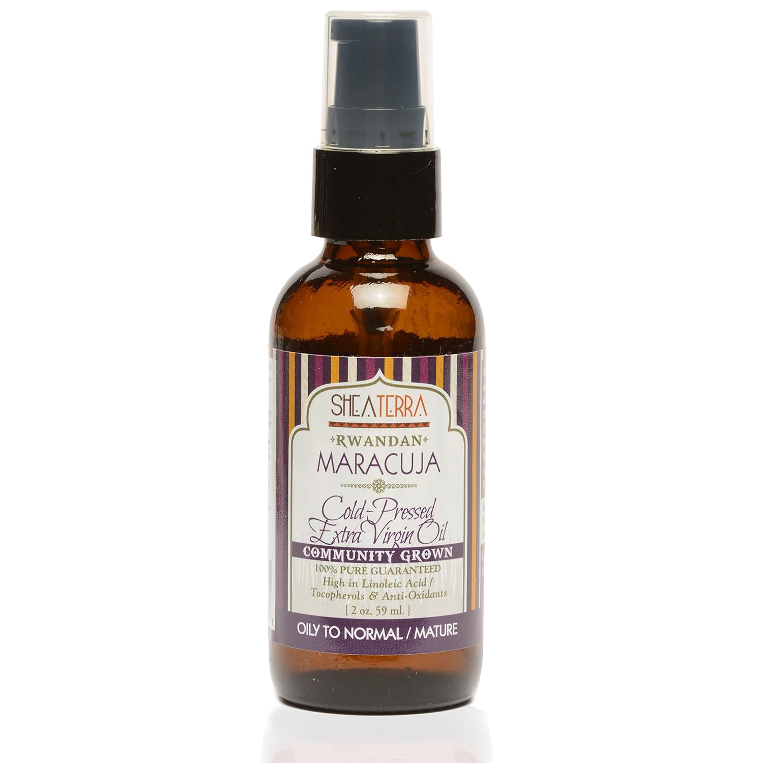 Shea Terra Rwandan Maracuja Cold-Pressed Extra Virgin Oil |All Natural & Organic Emollient Anti-Aging Oil Rich in Vitamin C for Super Soft, Glowing Skin – 2 oz