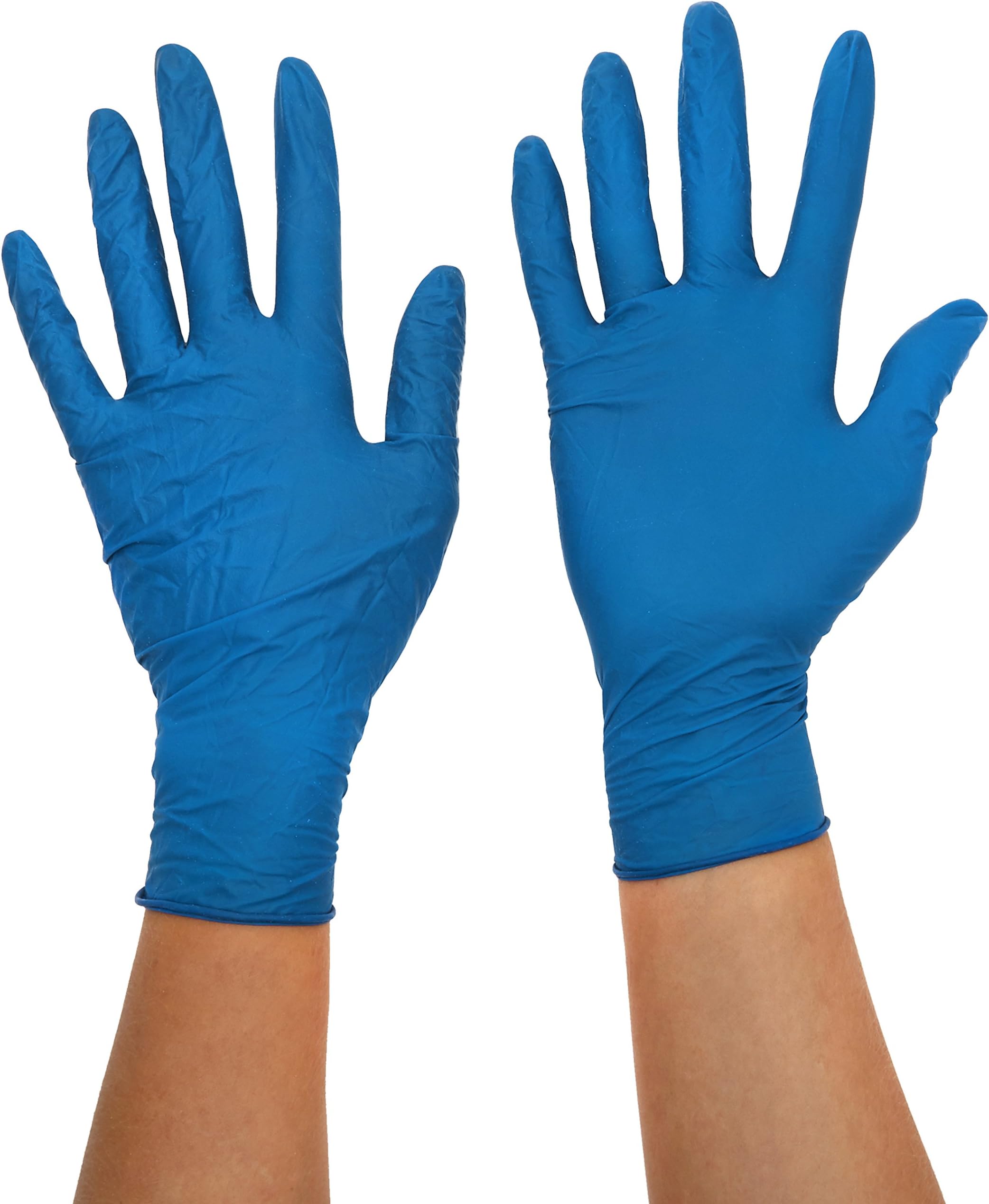 SHIELD HEA00082 Polypropylene Gloves, Latex, Medium, Blue (Pack of 100)