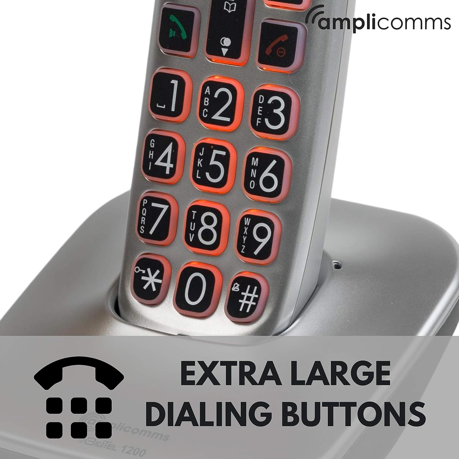 BigTel 1200 Big Button Phone for Elderly Loud Phones for