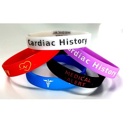 Coronary Artery Medical Bracelet Heart Patient Multi-colored Glow