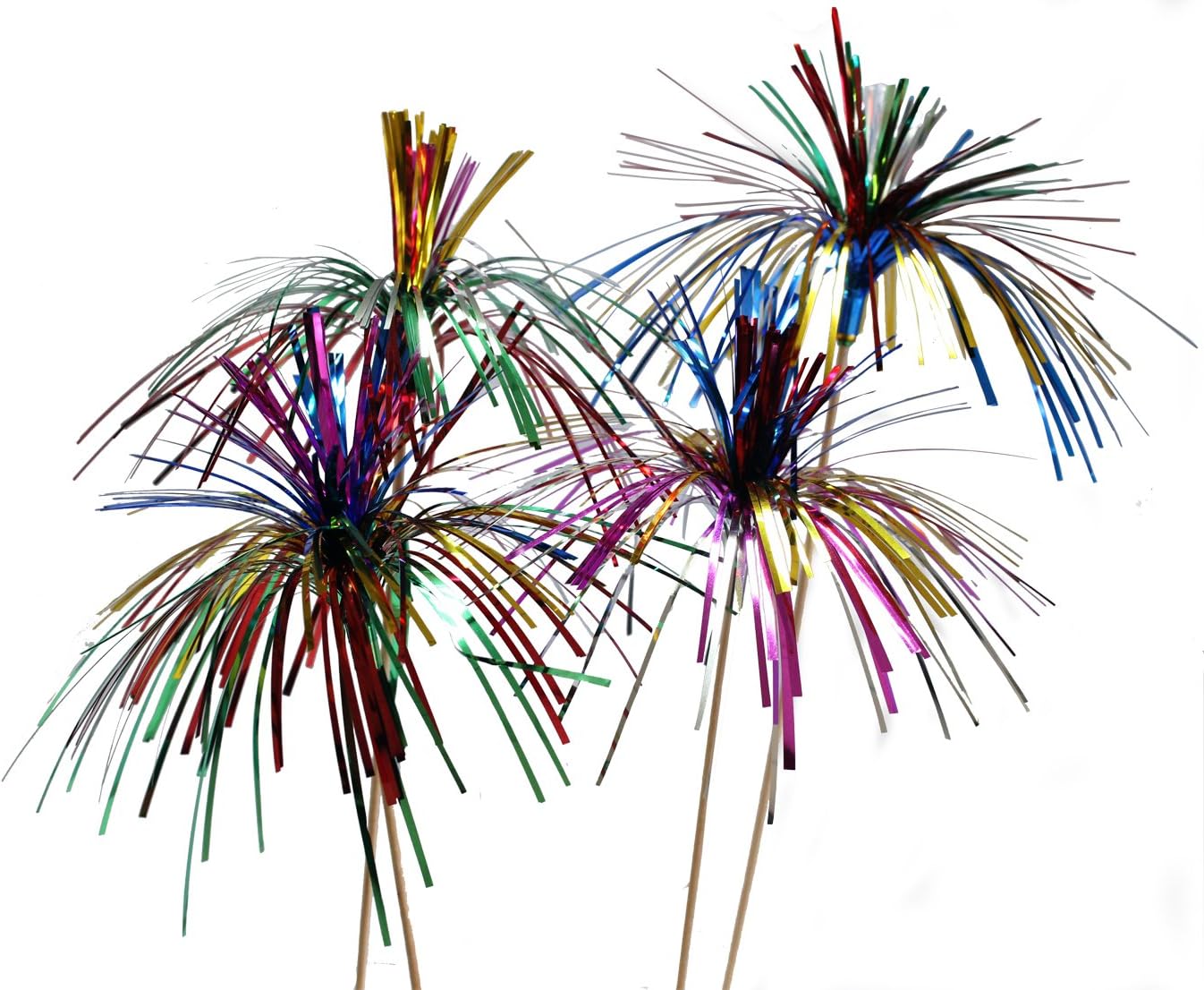 IMS Party 301425 Cocktail Sticks in 5-Coloured Palm Tree Design 290 mm Box of 50 in Assorted Colours
