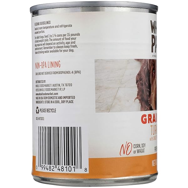 WHOLE PAWS, GRAIN-FREE WET DOG FOOD, TURKEY FEAST WITH SWEET POTATO & CRANBERRIES IN GRAVY, 13.2 OUNCE