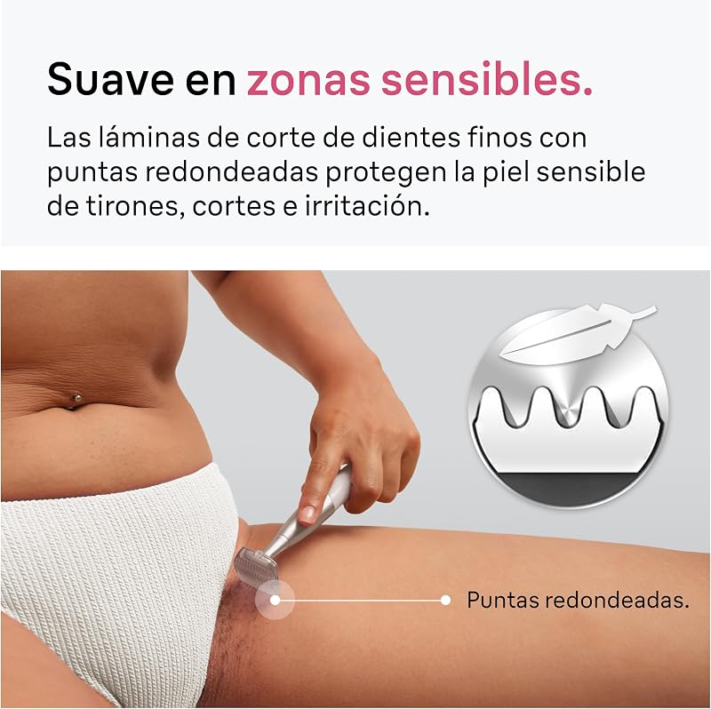 Silk·épil Recortadora para La Zona del Bikini Y Cejas, FG1105, Rosa