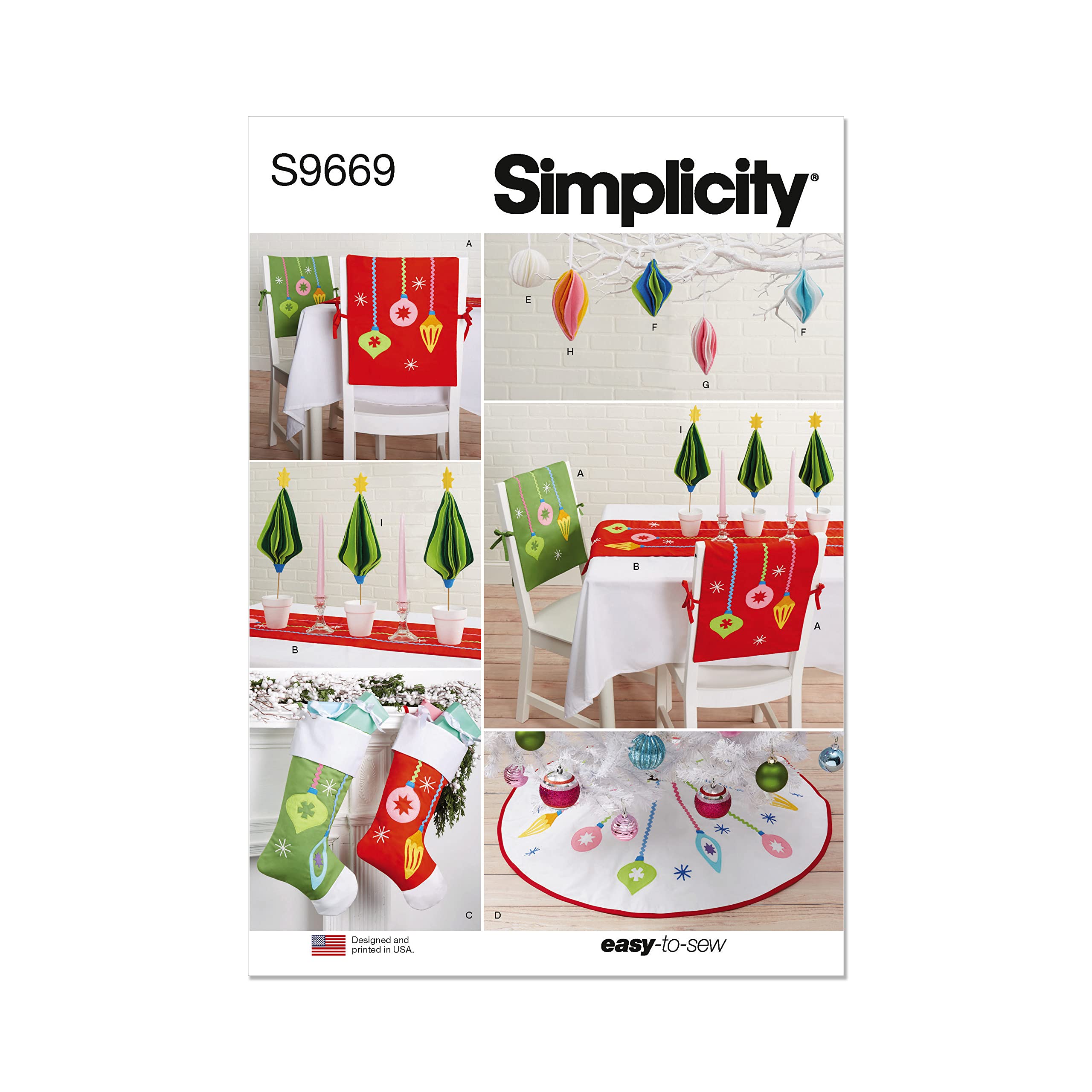 Simplicity SS9669OS Christmas Décor OS (ONE Size)