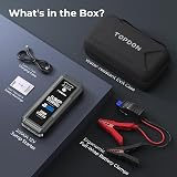 TOPDON JS2000 Pro Jump Starter 2500A 16000mAh 8L Gas/6L Diesel view 8