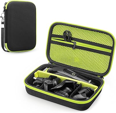 Yinke Green Hard Case for Braun Series 3/5/7 Trimmer MGK3335 BT3221 BT5260 Bag