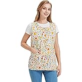 Nanxson Cobbler Apron for Women with 2 Patch Pockets Cotton Printed Vintage Apron with Buttons for Work Chef Kitchen Home